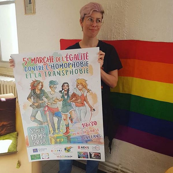 photo avec l'affiche